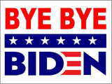3 Pack Eco Bye Bye Biden Blue Stars Bumper Magnet 4 in x 3 in