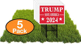 Eco TRUMP 2024 RED SAVE AMERICA 5 Double Sided 12x16 in Yard Road Sign w/Stand
