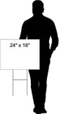Alert No Smoking Cooking Area 18x24 in Yard Road Sign w/Stand