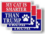 3 Pack Eco My Cat is Smarter Than Trump Biden Political Bumper Magnet 4 in x 3 in