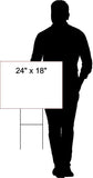 SIGN IN LEFT arrow ORANGE 18 in x 24 in Yard Sign Road Sign with Stand